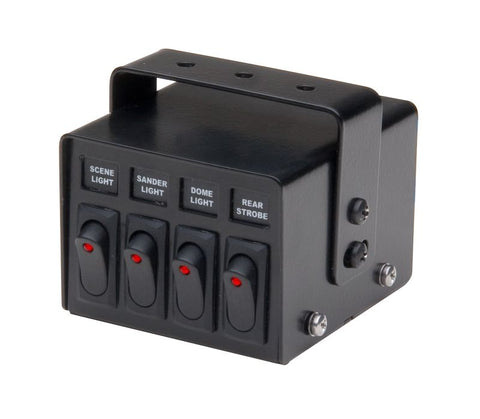 PCC4W - Switch Box with Four 25 AMP SPST Switches, Lighted